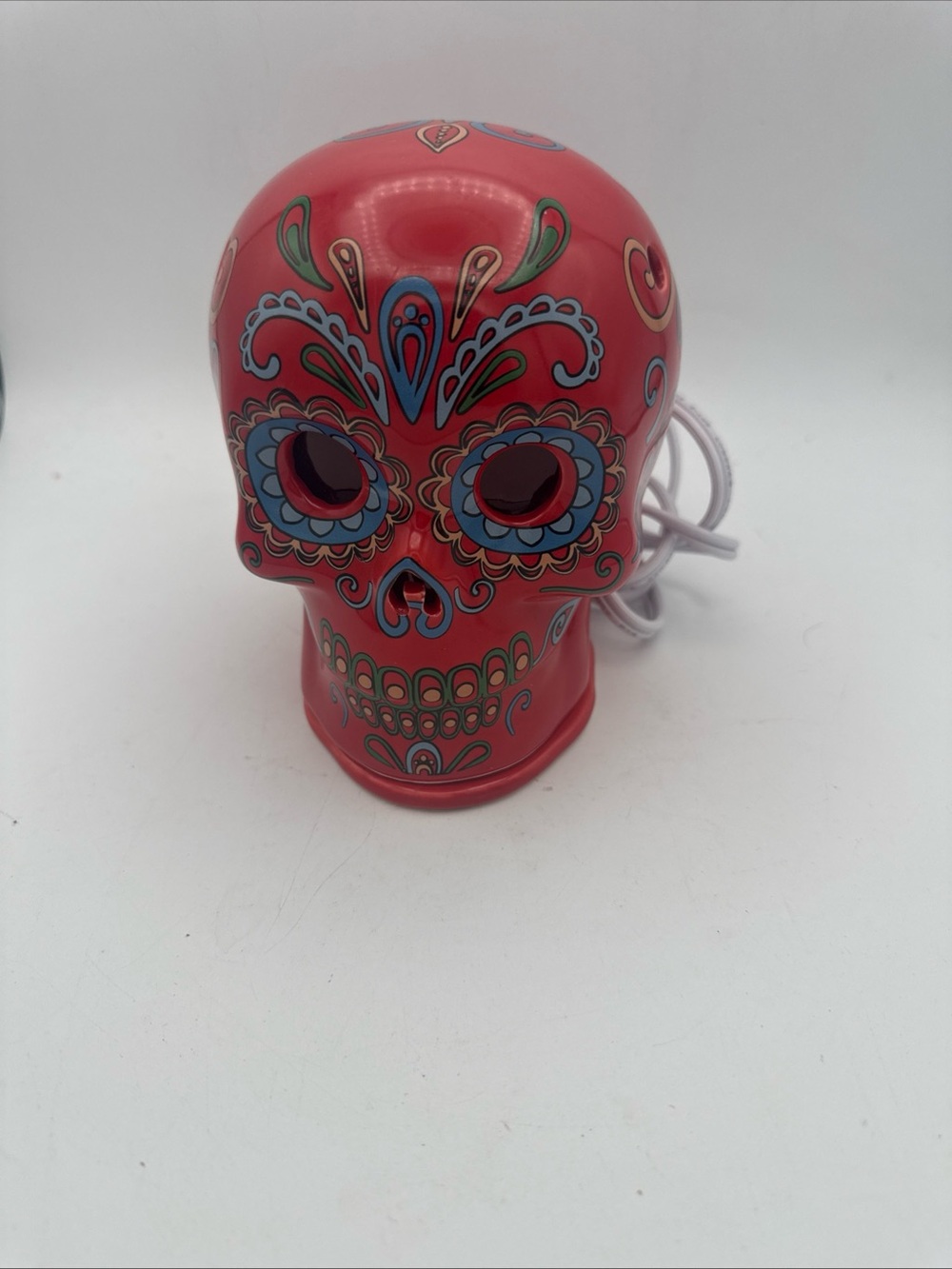 Intertek Red Skull dia de muertos Day Of Dead Sugar Skull Wax Warmer Electric